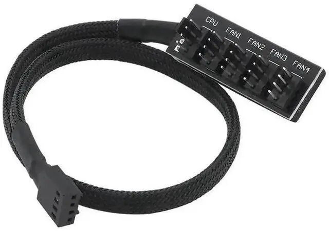 Main image of WRIARICH 1-to-5 4-Pin PWM Fan Splitter Hub, Compatible with 3Pin/4Pin PC Case Cooling Fan Extension Cable