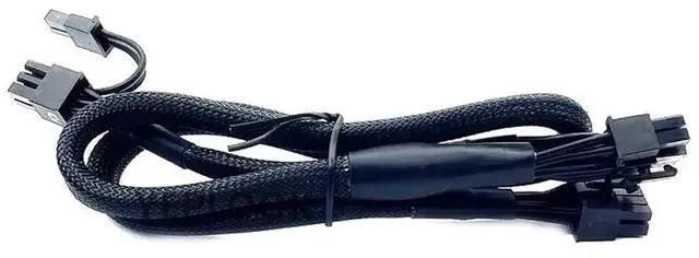Alt view image 5 of 6 - WRIARICH Sleeved PCI-E Dual 8Pin (6+2Pin) GPU Modular Power Cable Compatible with Corsair HX750 HX850 HX1000 HX1200 PSU, Main Line 60cm + Branch 20cm
