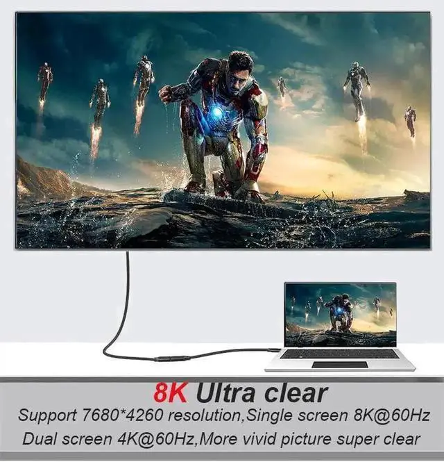 Alt view image 4 of 7 - WRIARICH 1.64FT USB4 USB-C to USB-C Cable 40Gbps 240W PD Charging 8K Video Compatible Thunderbolt 4/3