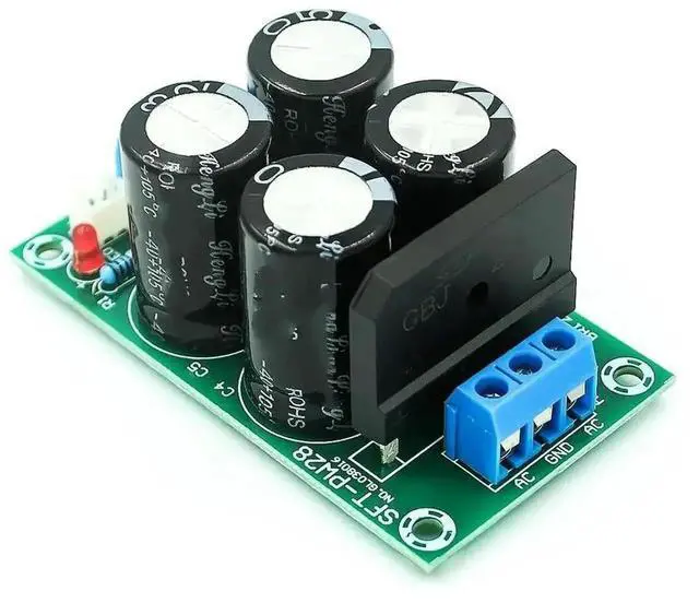 Alt view image 3 of 3 - WRIARICH PW28 Dual Power Rectifier Filter Board, 25A High Current Flat Bridge Unregulated Power Supply Module for Audio Amplifier DIY Projects