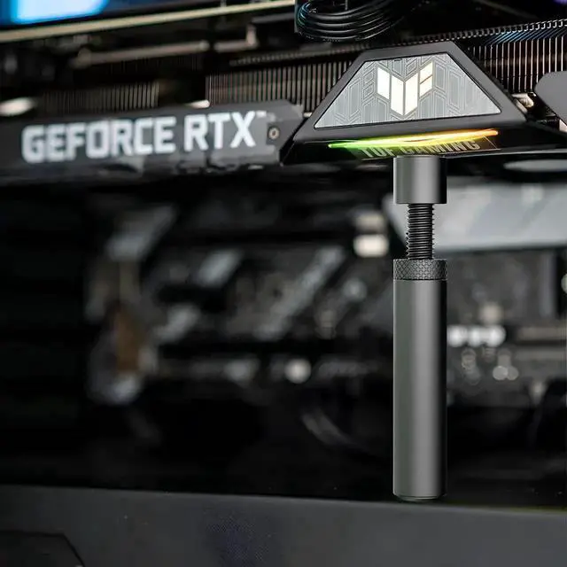 Alt view image 4 of 6 - WRIARICH Magnetic Adjustable GPU Anti-Sag Support Bracket, L Size 74-120mm Graphics Card Holder with Non-Slip Pad