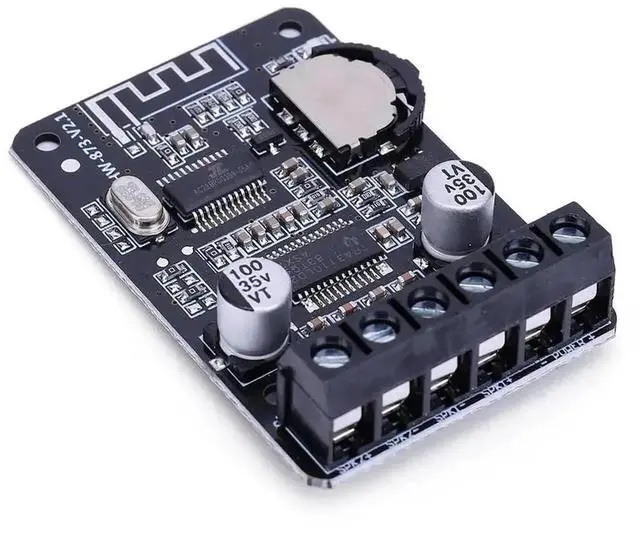 Alt view image 4 of 4 - WRIARICH Bluetooth-compatible Digital Audio Amplifier Board, 10W/15W/20W Stereo Amp Module, DC 8V-24V Wide Voltage DIY Sound Board