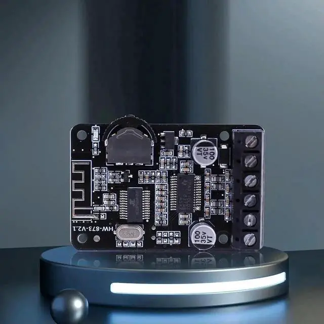 Alt view image 3 of 4 - WRIARICH Bluetooth-compatible Digital Audio Amplifier Board, 10W/15W/20W Stereo Amp Module, DC 8V-24V Wide Voltage DIY Sound Board