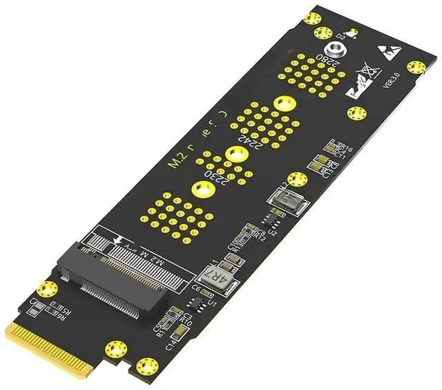 Main image of WRIARICH M.2 NVMe M-Key to EDSFF E1.S Adapter Card, PCIe 4.0/3.0 x4 Server Storage Expansion Converter, Supports 2230/2242/2260/2280 M.2 SSD for 1U Server Chassis