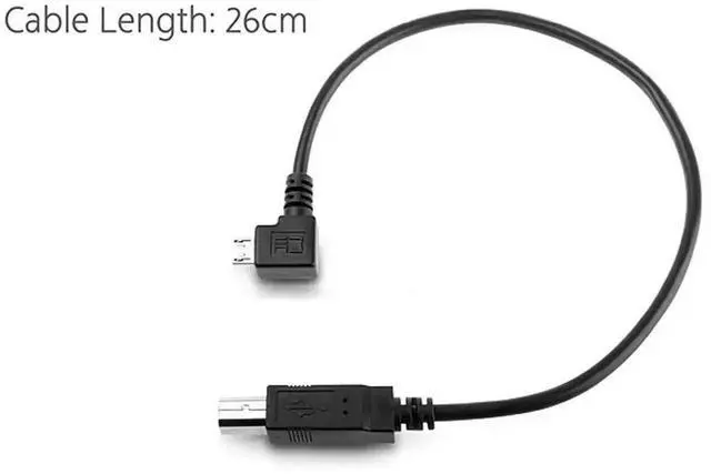 Alt view image 4 of 6 - WRIARICH 30cm Right Angle 90° Micro USB OTG to USB Type-B Cable for Printers, Scanners & Storage Drives