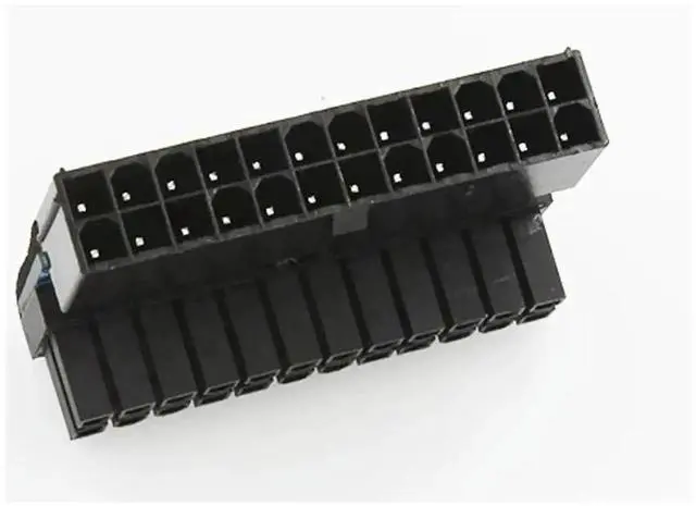 Main image of WRIARICH 90 Degree ATX 24Pin to 24Pin Motherboard Power Adapter Connector, Mainboard 24-Pin Angled Power Plug for Modular PSU Cable, Compatible with All ATX Standard Power Supplies & Motherboards
