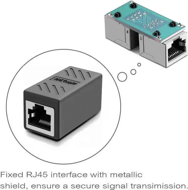 Alt view image 7 of 7 - WRIARICH 2 Pack RJ45 Ethernet Coupler, Female to Female LAN Cable Extender Adapter Connector, Network Coupler Compatible with Cat7 Cat6 Cat5 Cat5e Ethernet Cables