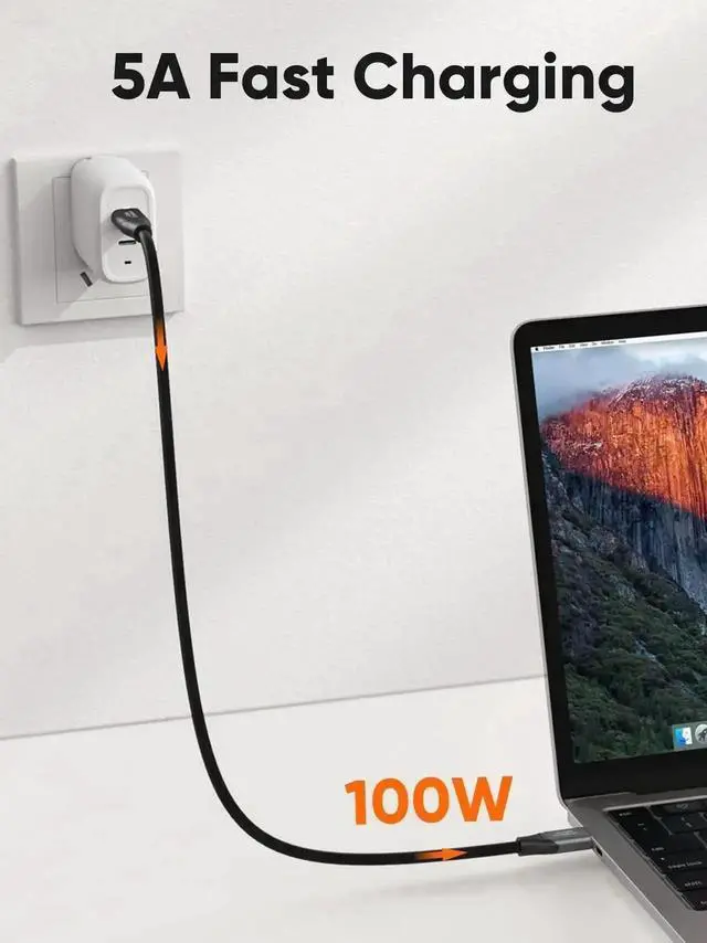Alt view image 5 of 7 - WRIARICH 3FT 100W USB-C to USB-C Cable, 10Gbps Data & 4K@60Hz Video Cord for Android Auto, External SSD, MacBook, iPad, Galaxy, iPhone 15/16 & Pixel Series