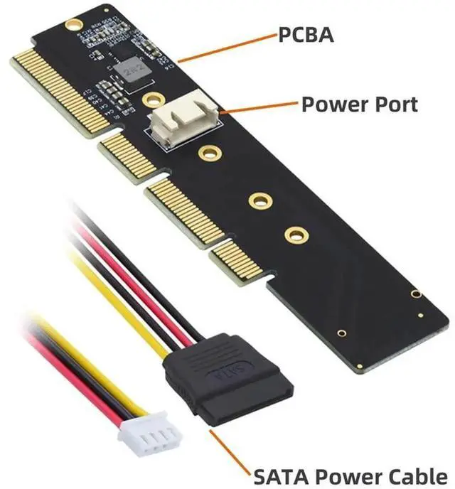 Alt view image 5 of 7 - WRIARICH Low Profile 3cm M.2 M-Key NVMe AHCI SSD to PCIe 3.0 X4/X8/X16 Adapter Card, Short Bracket for 80mm/110mm SSD & 1U Rack Servers