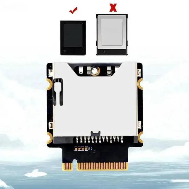 Main image of WRIARICH CFexpress Type A to M.2 NVMe M-Key Adapter Card, PCIe 3.0/4.0 X1 CFexpress A Card Reader Riser Board for Desktop PC
