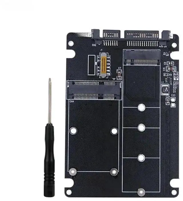 Main image of WRIARICH 2 in 1 mSATA & M.2 SATA to 2.5" SATA Adapter Card, 6Gbps SATA III for Laptop