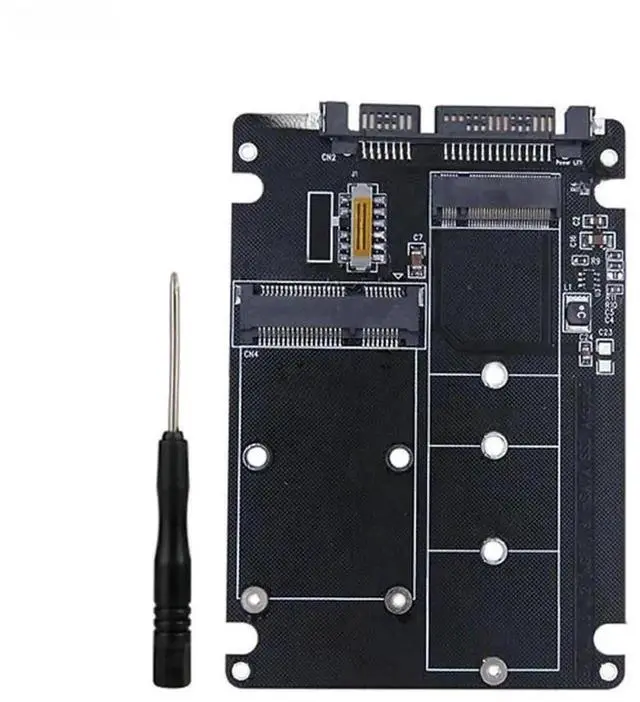Alt view image 2 of 3 - WRIARICH 2 in 1 mSATA & M.2 SATA to 2.5" SATA Adapter Card, 6Gbps SATA III for Laptop