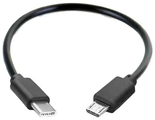 Alt view image 2 of 3 - WRIARICH 30cm USB C to Micro USB Cable, Type C Male to Micro USB Male OTG Charging Data Sync Cord for Mobile Phones