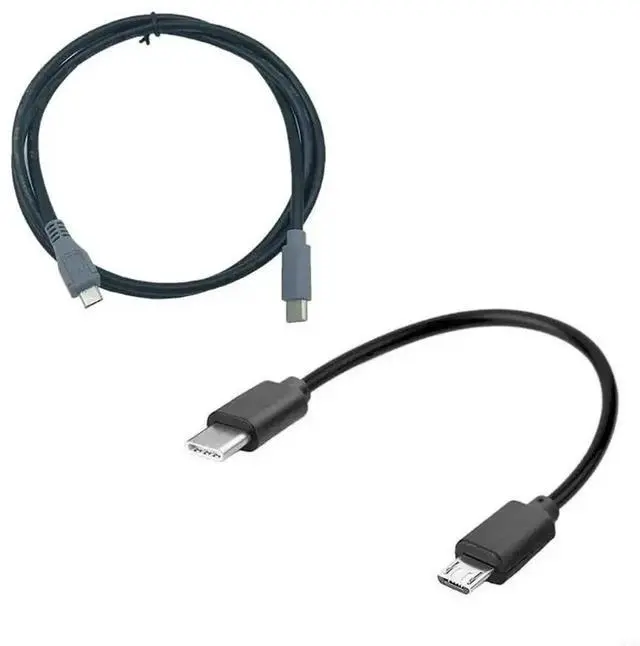 Alt view image 3 of 3 - WRIARICH 30cm USB C to Micro USB Cable, Type C Male to Micro USB Male OTG Charging Data Sync Cord for Mobile Phones