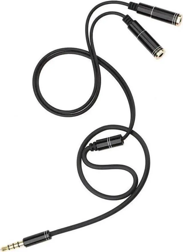 Alt view image 4 of 6 - WRIARICH 3.5mm TRRS Headset Mic Splitter Cable, 4-Pole Male to Dual 3.5mm Female Audio & Microphone Aux Adapter, Universal for Android Smartphones, iPhone, Laptops, PC, Gaming Consoles
