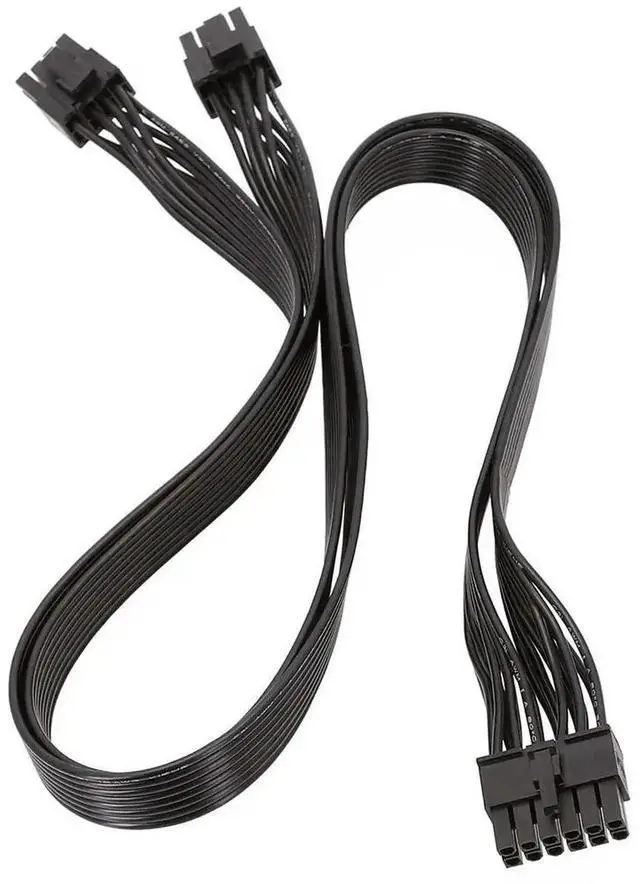 Alt view image 2 of 4 - WRIARICH 60cm Modular PSU 12Pin to Dual PCIe 8Pin (6+2 Detachable) GPU Power Cable Compatible with Seasonic P-860, P-1000, X-1050 Power Supplies