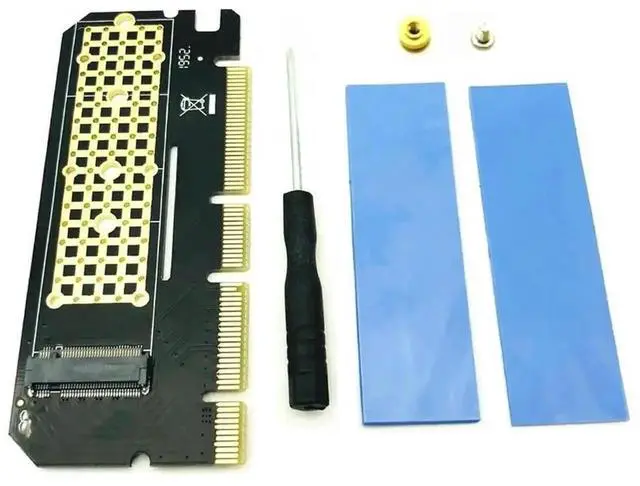 Alt view image 3 of 3 - WRIARICH M.2 NVMe PCIe to PCIe X16 Expansion Adapter Card, NGFF M.2 M-Key SSD Riser Card with LED Activity Indicator for Desktop PC Storage Upgrade