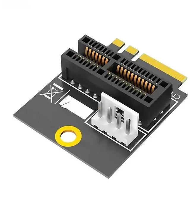 Alt view image 3 of 3 - WRIARICH 2230 M.2 Key A/A+E/E to PCIe X1 Adapter Card, NGFF M.2 to PCI-E 1X Riser Converter with 4Pin Independent Power Supply