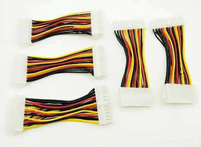 Main image of WRIARICH 5PCS 14cm 20Pin to 24Pin Motherboard Power Adapter Cable, 20P to 24P Mainboard Power Convert Cord for PC