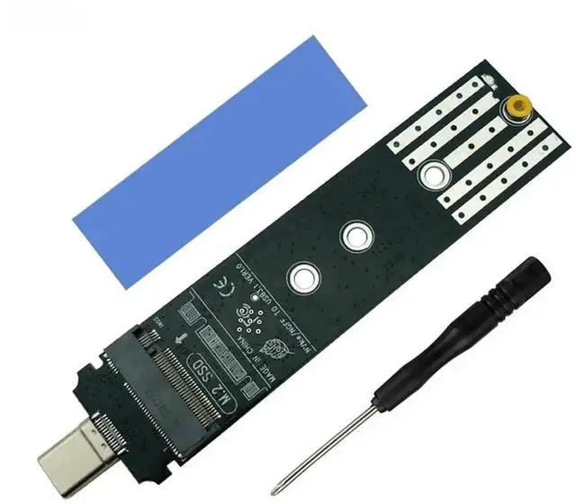 Alt view image 3 of 3 - WRIARICH M.2 NVMe & SATA Dual Protocol to USB 3.1 Type-C Adapter, RTL9210B Controller M.2 SSD Reader Board, NGFF PCIe M.2 to USB3.1 Converter for 2230/2242/2260/2280 NVMe/SATA SSD