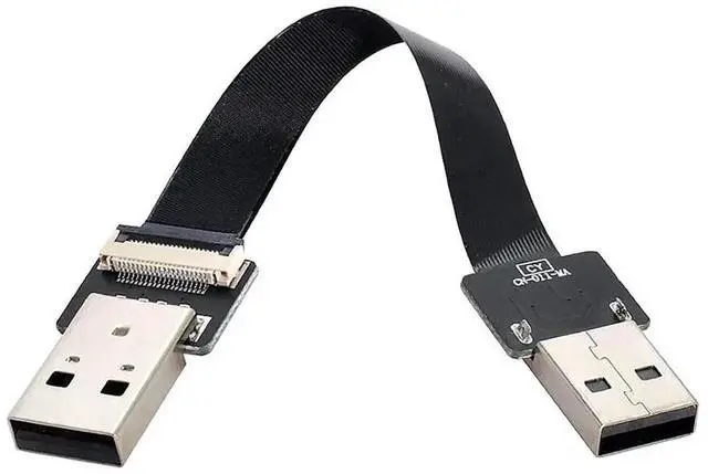 Alt view image 5 of 7 - WRIARICH 0.5M Flat Ribbon USB2.0 Male to Male Flex Cable, Slim Flexible USB 2.0 Data & Charging Extension Cord