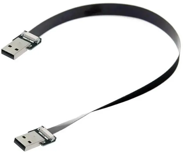 Alt view image 6 of 7 - WRIARICH 0.5M Flat Ribbon USB2.0 Male to Male Flex Cable, Slim Flexible USB 2.0 Data & Charging Extension Cord