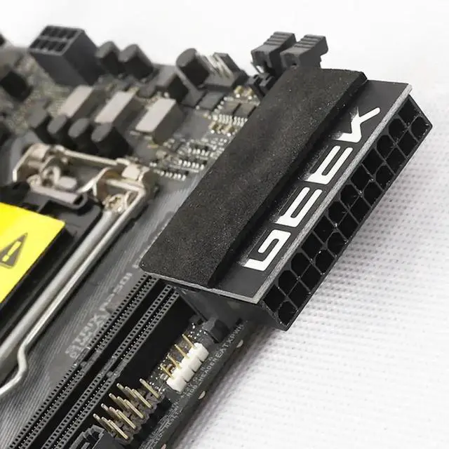 Alt view image 3 of 4 - WRIARICH 90 Degree Angled ATX 24Pin Female to Male Motherboard Power Adapter, Heavy-Duty Rugged Design for Desktop Mainboard