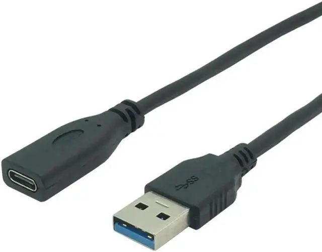 Alt view image 2 of 2 - WRIARICH 0.2M USB3.0 Type-A Male to USB3.1 Type-C Female Short Extension Cable