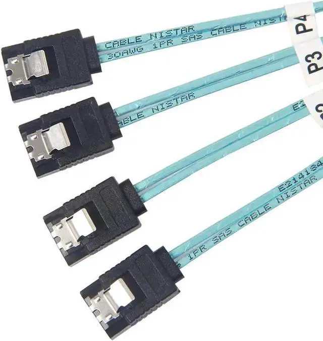 Alt view image 4 of 5 - WRIARICH 1.64ft SFF-8087 Mini SAS to 4 SATA Forward Breakout Cable for Controller & Backplane