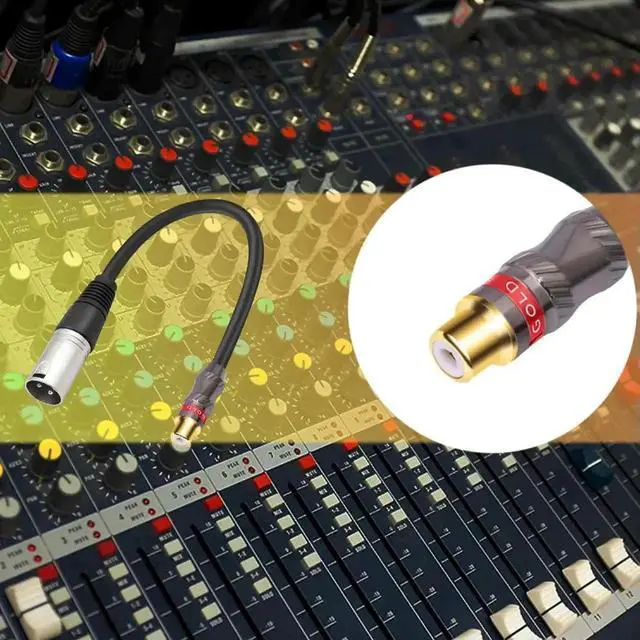 Alt view image 3 of 4 - WRIARICH 30cm RCA Female to 3Pin XLR Male Audio Conversion Cable, Unbalanced RCA to Balanced XLR Cord for Microphones, Mixers & Amplifiers