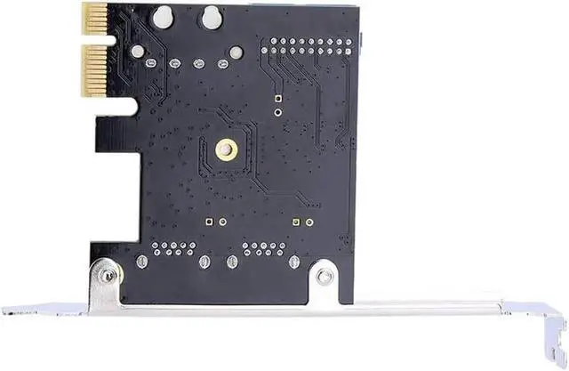 Alt view image 4 of 6 - WRIARICH 4 Port PCI-E USB 3.0 Expansion Card, 2 External USB-A + 20Pin Internal Header PCIe Hub Controller Adapter with Molex Power Supply