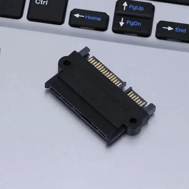 Main image of WRIARICH 180 Degree Straight SFF-8482 SAS to SATA Adapter Converter, SFF8482 SAS Port to 22Pin SATA HDD SSD Angle Connector for Server Internal Wiring
