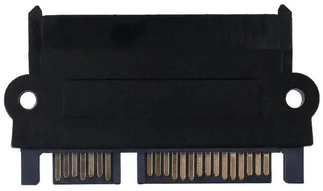 Alt view image 2 of 3 - WRIARICH 180 Degree Straight SFF-8482 SAS to SATA Adapter Converter, SFF8482 SAS Port to 22Pin SATA HDD SSD Angle Connector for Server Internal Wiring