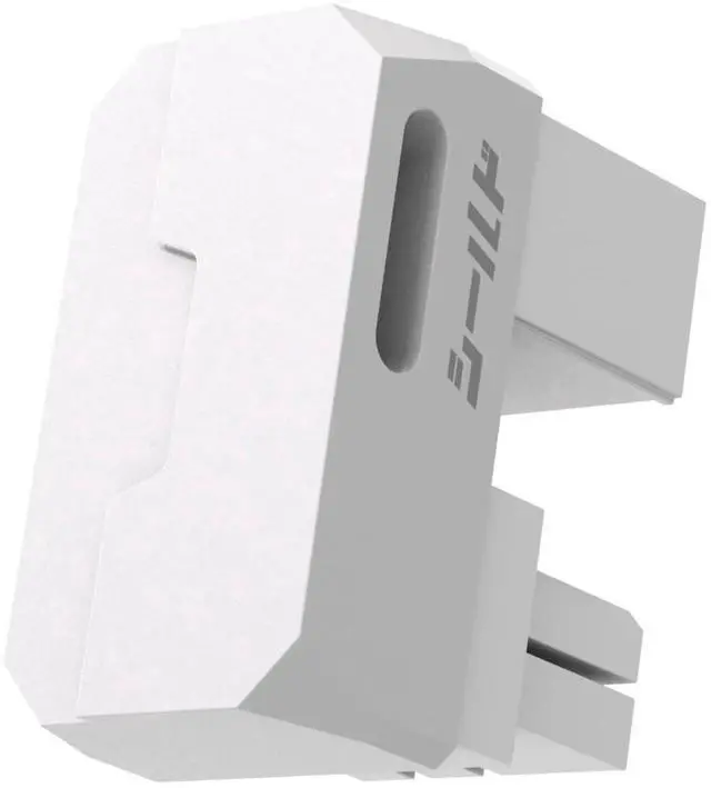 Main image of WRIARICH 1 Pack White Shield Series Aluminum 180° U-Turn 8-Pin PCIe GPU Angled Power Adapter for Standard Graphics Cards