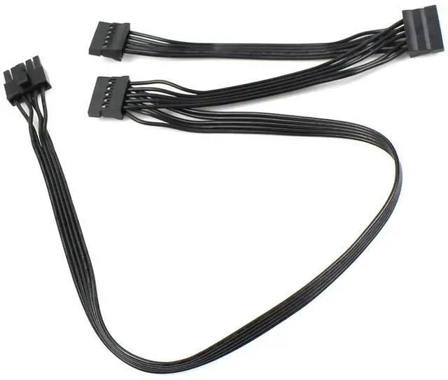 Alt view image 4 of 7 - WRIARICH 80cm Great Wall Dragon Series 5Pin Modular Power Splitter Cable, 5P Male to 3 SATA + 4Pin Molex Female for PC Server Storage Drives