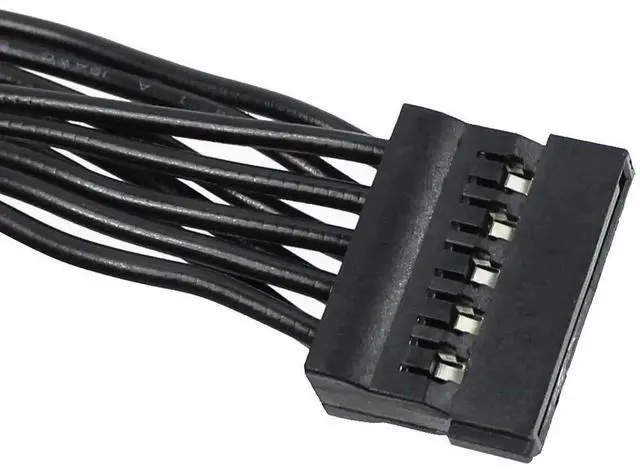 Alt view image 7 of 7 - WRIARICH 80cm Great Wall Dragon Series 5Pin Modular Power Splitter Cable, 5P Male to 3 SATA + 4Pin Molex Female for PC Server Storage Drives