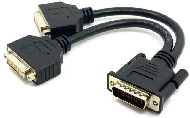 Alt view image 5 of 7 - WRIARICH DMS-59 Pin to Dual DVI 24+5 Splitter Cable, 1 Port to 2 DVI Digital Video Extension Cord for PC Graphics Card Multi-Monitor Setup