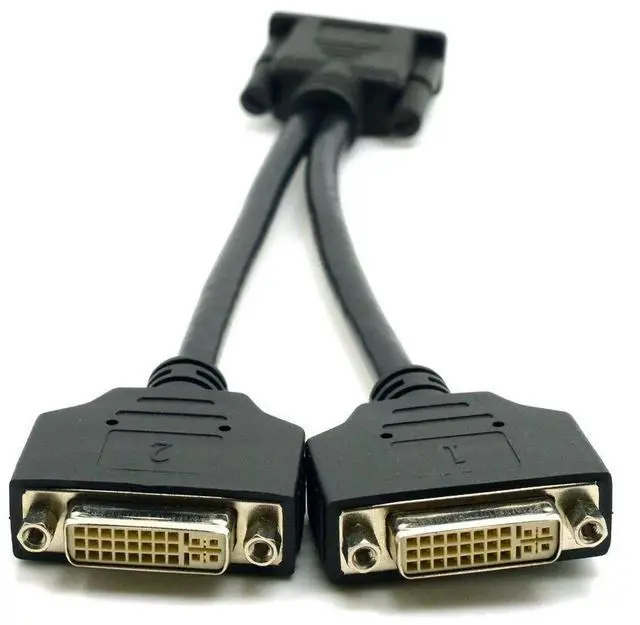 Alt view image 2 of 7 - WRIARICH DMS-59 Pin to Dual DVI 24+5 Splitter Cable, 1 Port to 2 DVI Digital Video Extension Cord for PC Graphics Card Multi-Monitor Setup