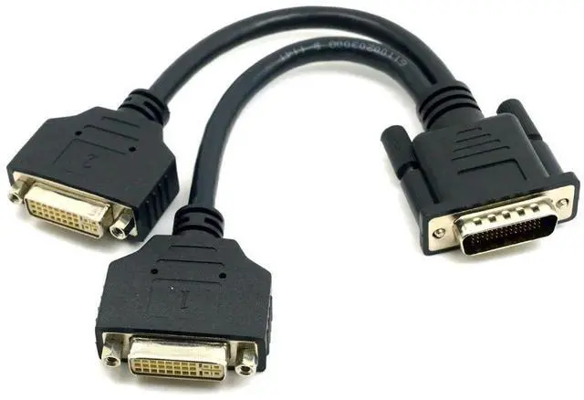 Alt view image 7 of 7 - WRIARICH DMS-59 Pin to Dual DVI 24+5 Splitter Cable, 1 Port to 2 DVI Digital Video Extension Cord for PC Graphics Card Multi-Monitor Setup