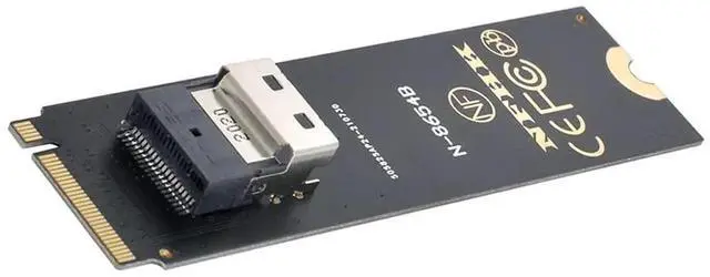 Main image of WRIARICH NGFF M-Key NVMe to U.2 SFF-8639 Slimline SAS SFF-8654 Adapter Kit, M.2 NVMe PCIe SSD Converter Card for Desktop & Server Motherboards
