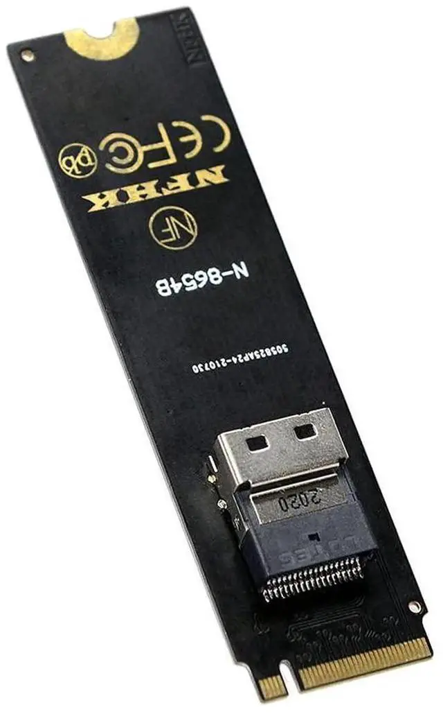 Alt view image 5 of 7 - WRIARICH NGFF M-Key NVMe to U.2 SFF-8639 Slimline SAS SFF-8654 Adapter Kit, M.2 NVMe PCIe SSD Converter Card for Desktop & Server Motherboards