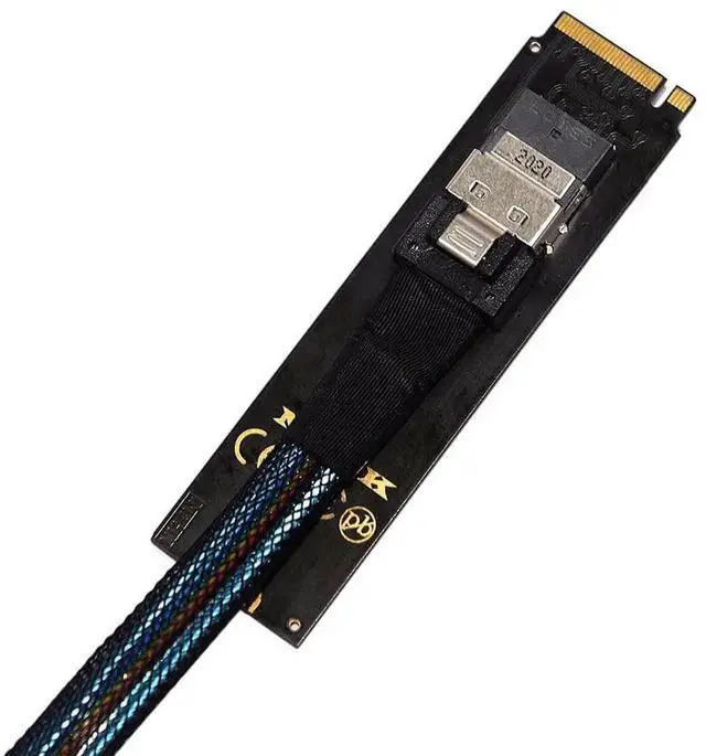 Alt view image 4 of 7 - WRIARICH NGFF M-Key NVMe to U.2 SFF-8639 Slimline SAS SFF-8654 Adapter Kit, M.2 NVMe PCIe SSD Converter Card for Desktop & Server Motherboards
