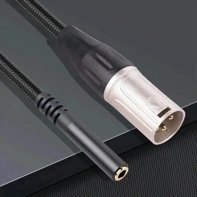 Alt view image 2 of 3 - WRIARICH 3.5mm Mini Jack Female to 3 Pin XLR Male Audio Cable Adapter for Microphone Recording