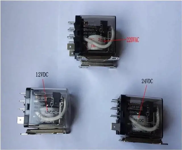 Alt view image 2 of 4 - WRIARICH JQX-30F/2Z 30A High Current Power Relay & LJQX-40F-2Z 40A Relay, 8 Pin 2NO+2NC DPDT, Coil Optional DC12V/DC24V/AC220V