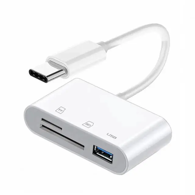 Main image of WRIARICH USB-C to TF Micro SD Card Reader Adapter, USB 2.0 Type C to SDXC Female Card Reader for Mac, Laptop, Tablet, Phone