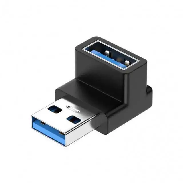 Main image of WRIARICH 90 Degree Up Angled USB 3.0 Male to Female Extension Adapter, 10Gbps High Speed for Power, Data & Video Transmission Elbow Connector