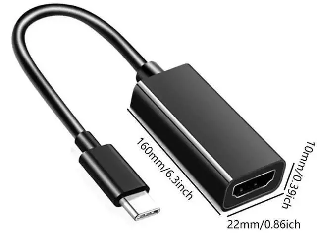 Alt view image 3 of 3 - WRIARICH USB-C to HDMI Compatible Cable, USB 3.1 Type-C to 4K HDMI Video Converter Cord for MacBook, Laptops, Desktops, HDTV Monitors