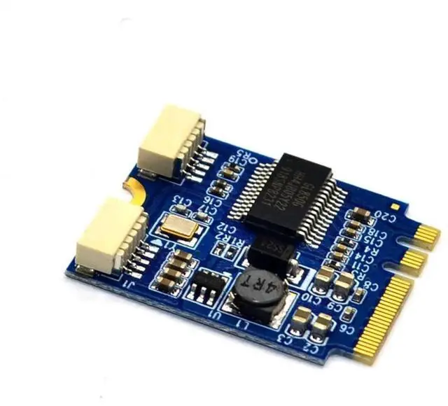 Alt view image 4 of 7 - WRIARICH M.2 NGFF Key A-E Riser Expansion Card, M.2 to Dual USB 2.0 Ports Adapter Cable, Desktop Internal USB 2.0 Port Multiplier Hub Converter