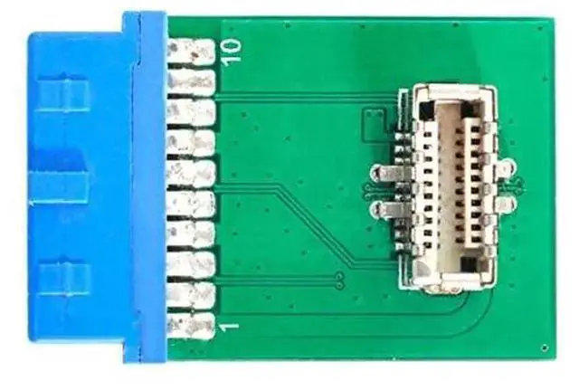 Alt view image 2 of 4 - WRIARICH USB 3.1 KeyB TypeE Front Panel Socket to USB 3.0 20Pin Header Adapter, Vertical PCBA Converter for Motherboard