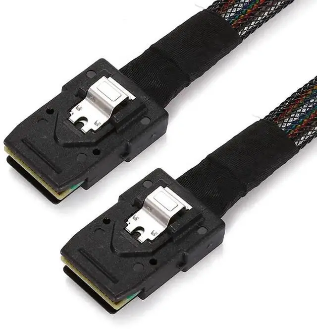 Alt view image 6 of 7 - WRIARICH 70cm SFF-8087 Male to Male Internal Mini SAS Cable, 36Pin 6Gbps Server RAID Data Wire for PCIe RAID Controller, Storage Backplane and NAS Multi-Disk Array